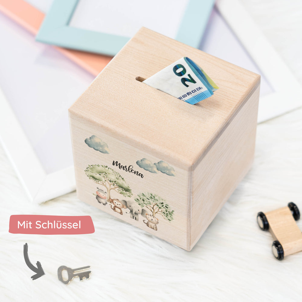 Spardose Personalisiert Safari-Tiere - Muckelmeister
