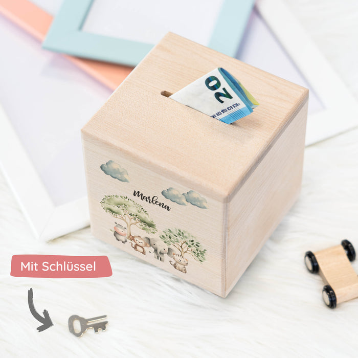 Spardose Personalisiert Safari-Tiere