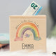 Spardose Personalisiert Regenbogen Taufe - Muckelmeister