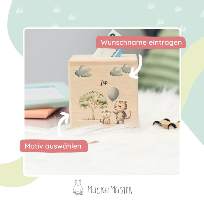 Spardose Personalisiert Tiger
