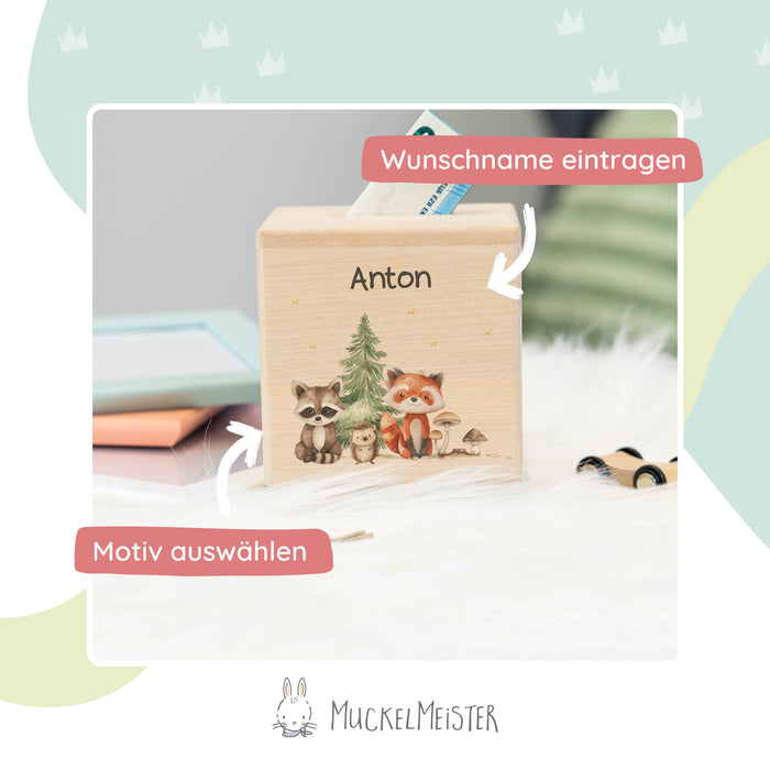 Spardose Personalisiert Waldtiere