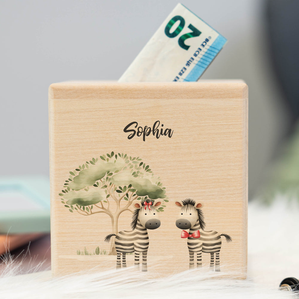 Spardose Personalisiert Zebra - Muckelmeister