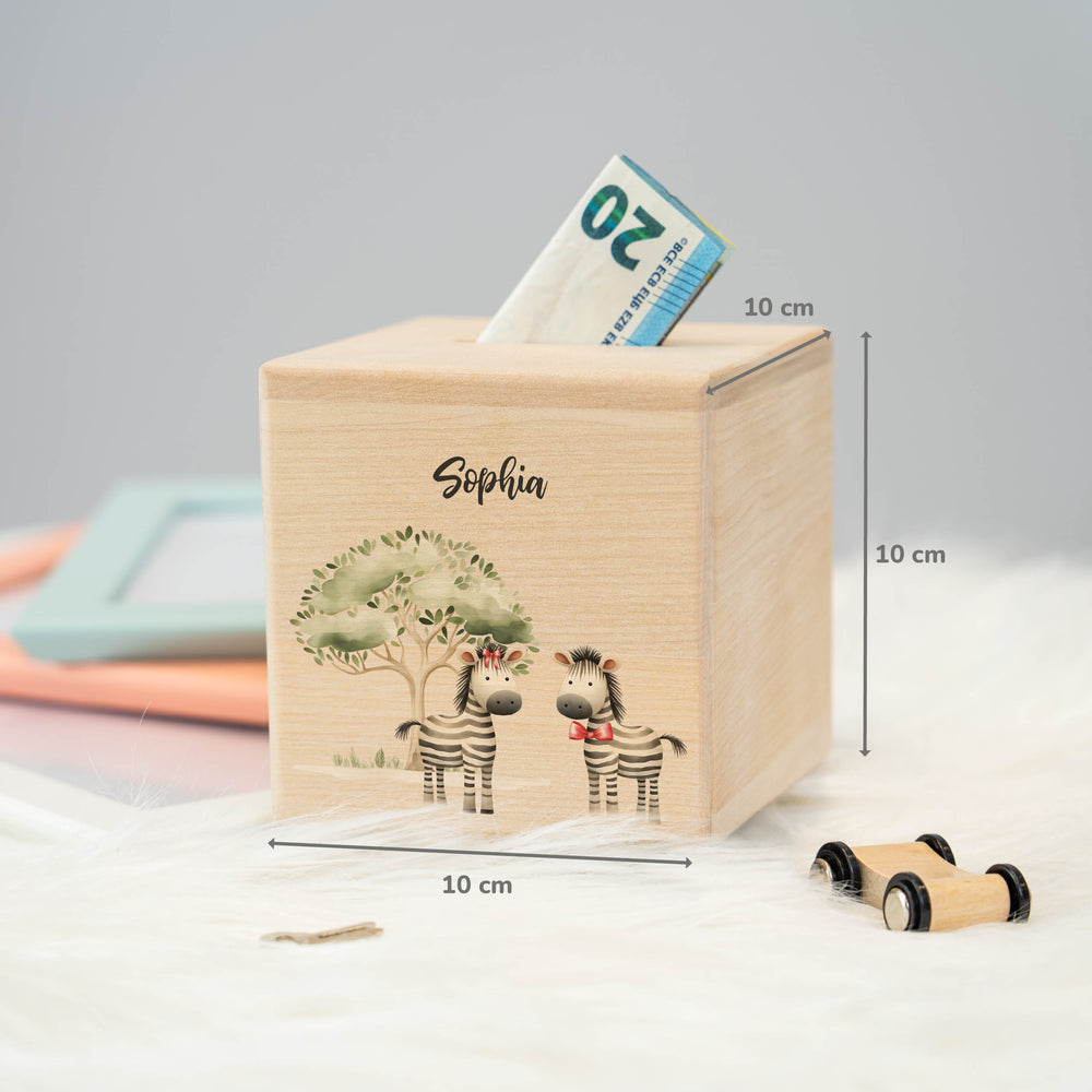 Spardose Personalisiert Zebra - Muckelmeister