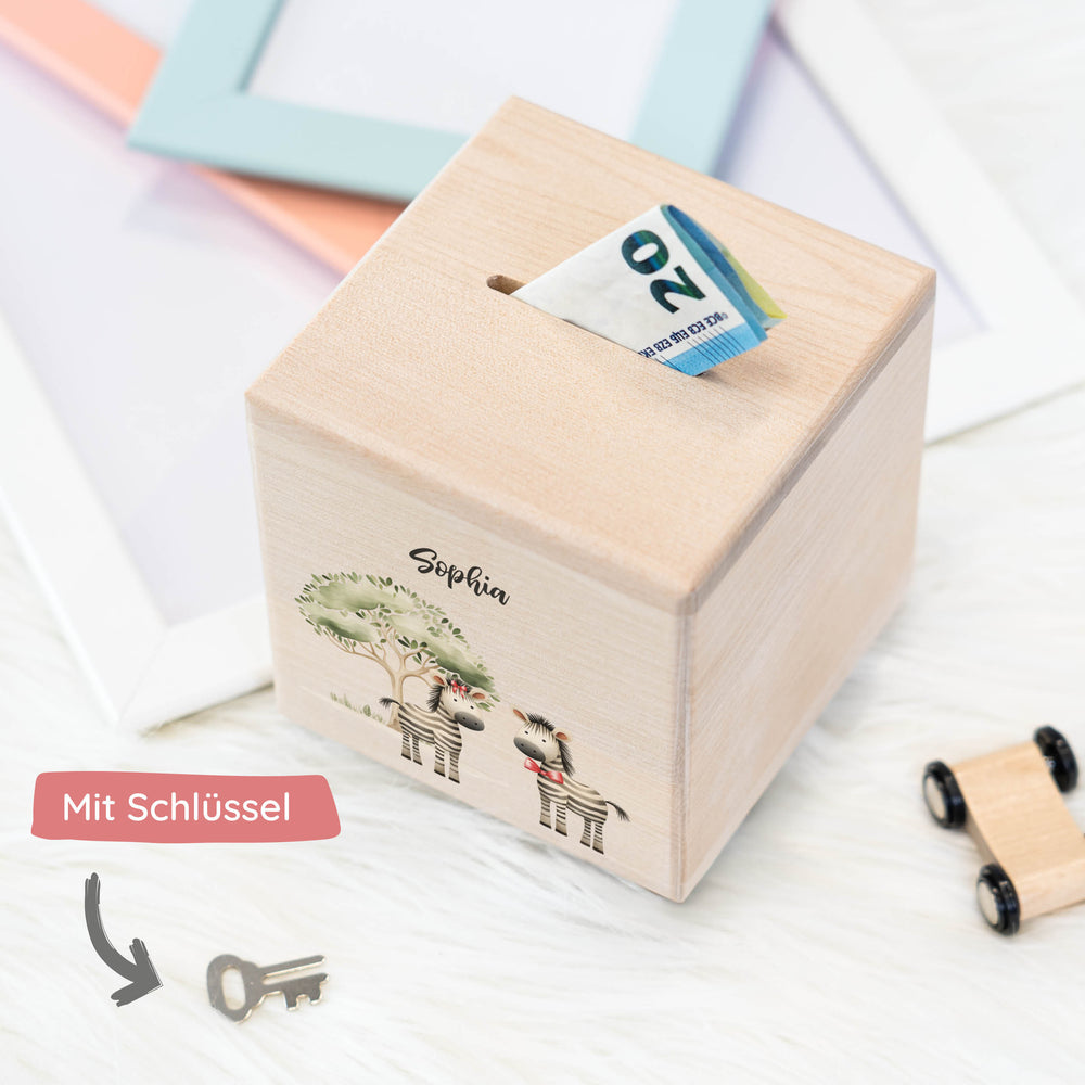 Spardose Personalisiert Zebra - Muckelmeister