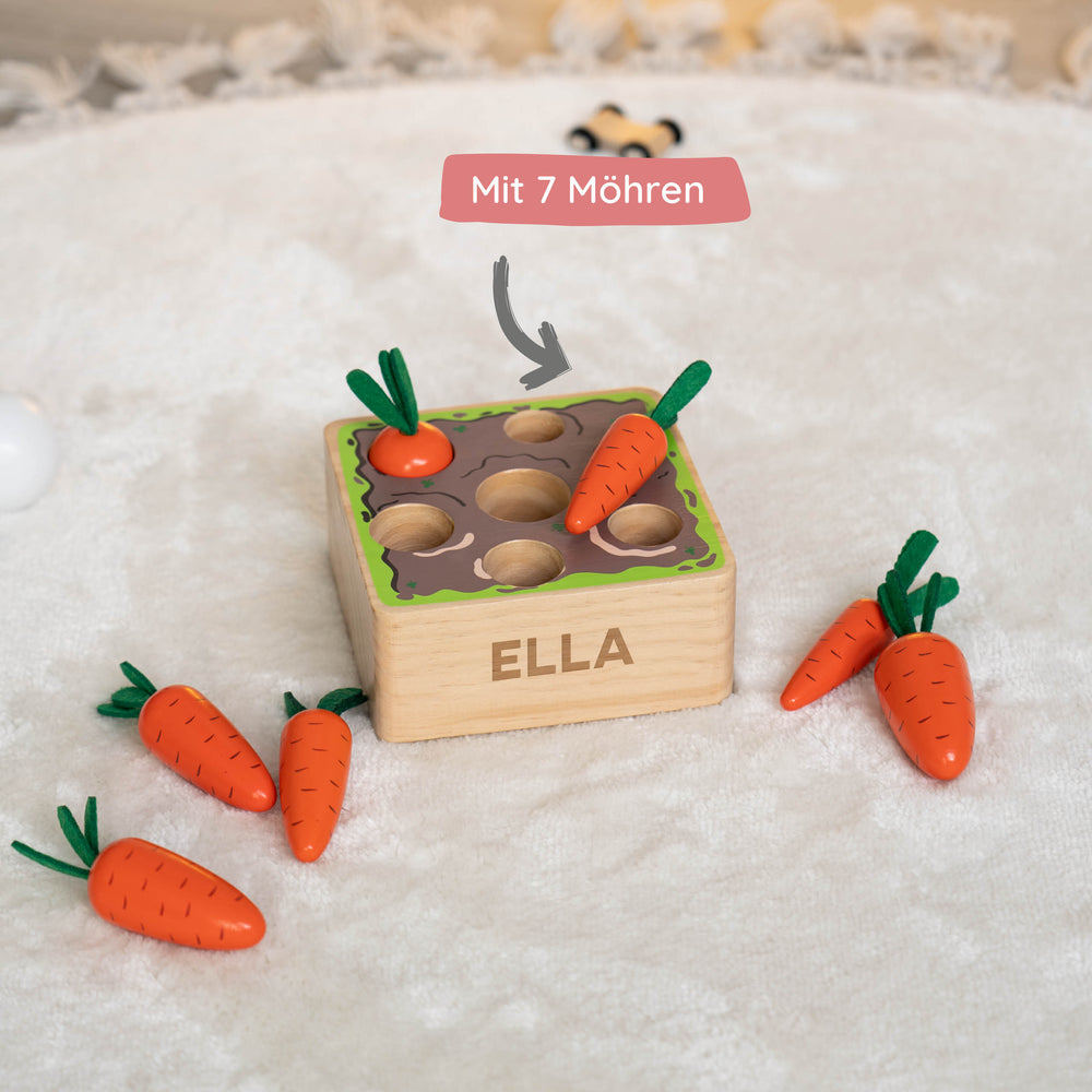 Steckspiel Kinder ab 1 Jahr - Steckspiel aus Holz mit Personalisierung - Muckelmeister