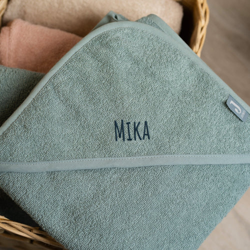 Kapuzenhandtuch Baby Frottee | Personalisiertes Badehandtuch | Stick