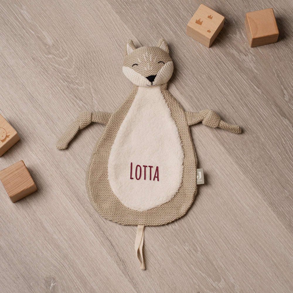 Besticktes Schmusetuch mit Namen | Personalisiertes Kuscheltuch | Stick - Muckelmeister