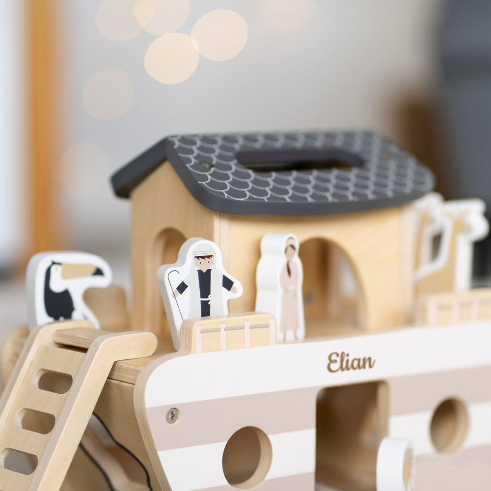 Arche Noah Safari Tiere Gestreift Holz - Muckelmeister