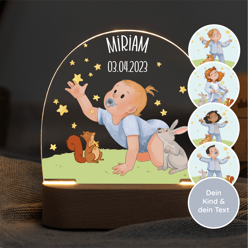 LED Nachtlicht Kinder personalisiert - 