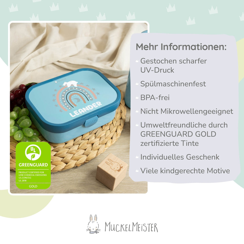Mepal Brotdose Personalisiert - Campus - Regenbogen Jungs - Muckelmeister