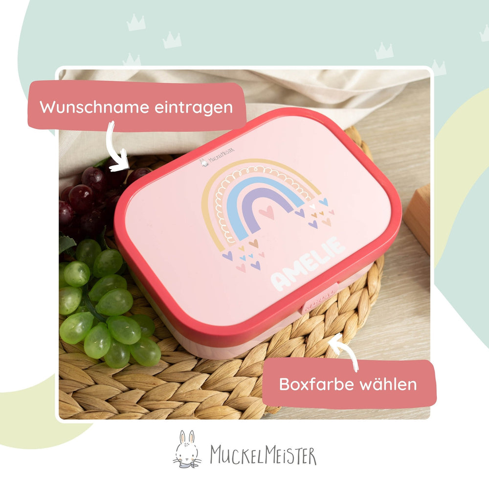 Mepal Brotdose Personalisiert - Campus - Regenbogen Mädchen - Muckelmeister
