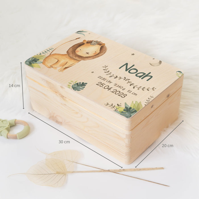 Erinnerungsbox Baby Löwe Geburt