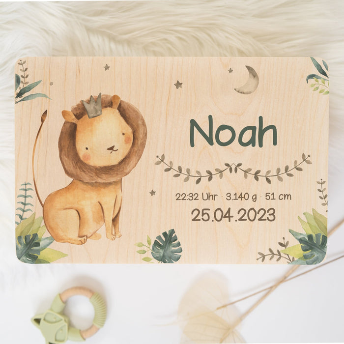 Erinnerungsbox Baby Löwe Geburt