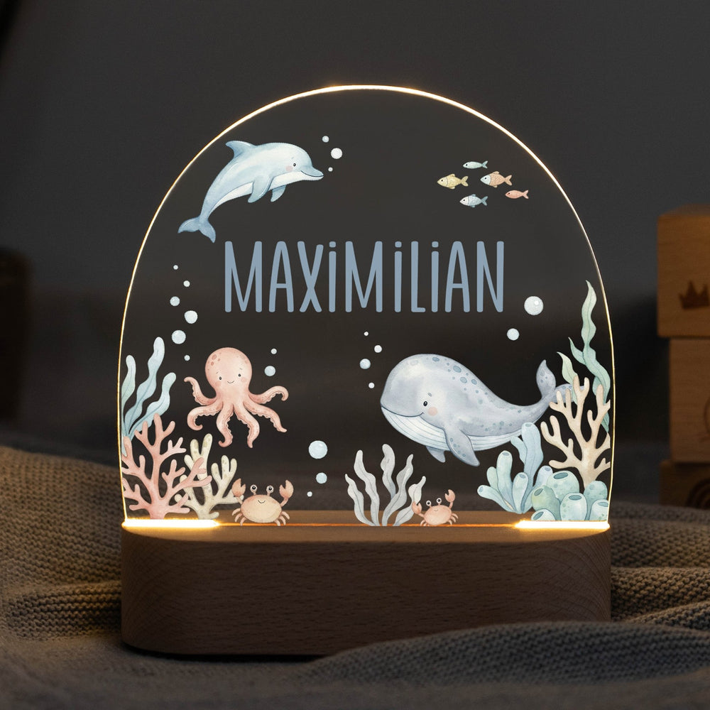 LED Nachtlicht Kinder personalisiert - Unterwasser - Muckelmeister