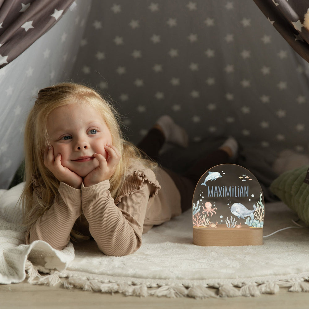 LED Nachtlicht Kinder personalisiert - Unterwasser - Muckelmeister