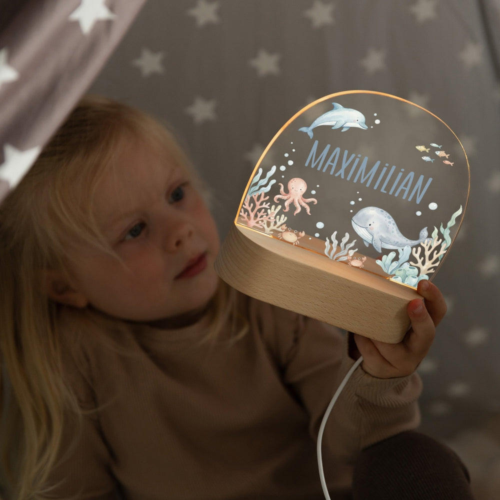 LED Nachtlicht Kinder personalisiert - Unterwasser - Muckelmeister