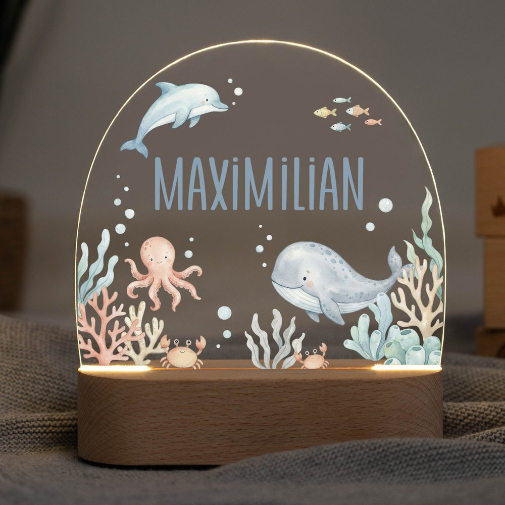 LED Nachtlicht Kinder personalisiert - Unterwasser - Muckelmeister