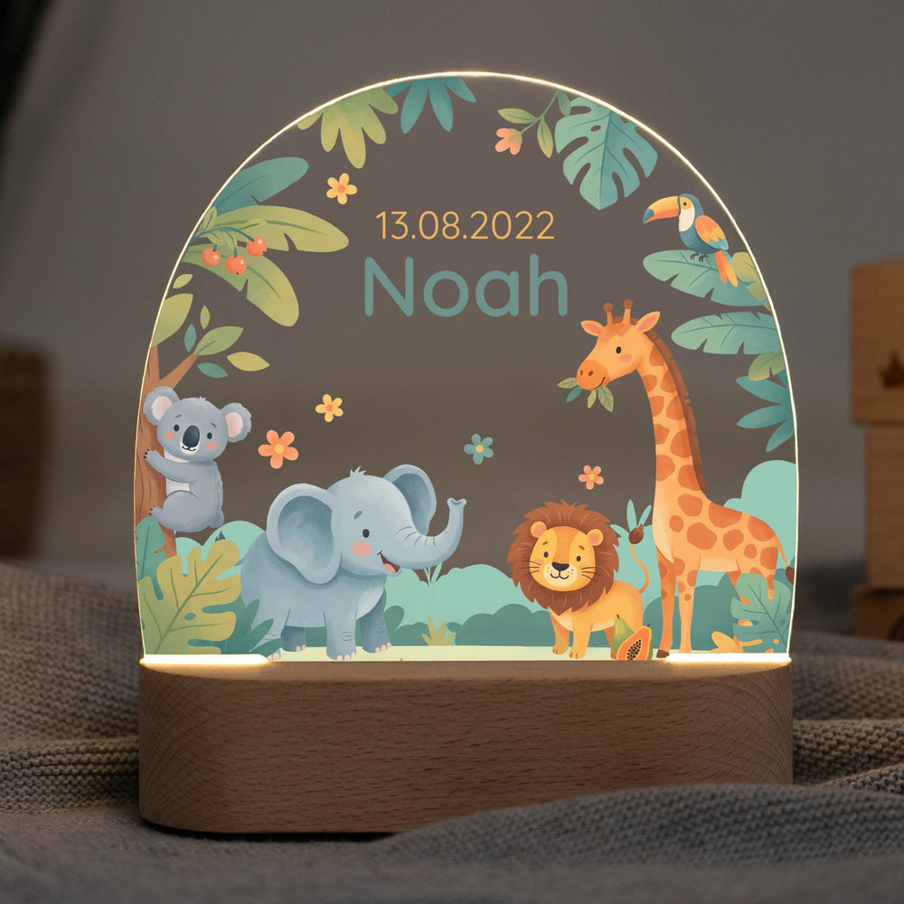 LED Nachtlicht Kinder personalisiert - Dschungel - Muckelmeister