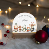 LED Nachtlicht Kinder personalisiert - " Wintertiere weiß " - Muckelmeister