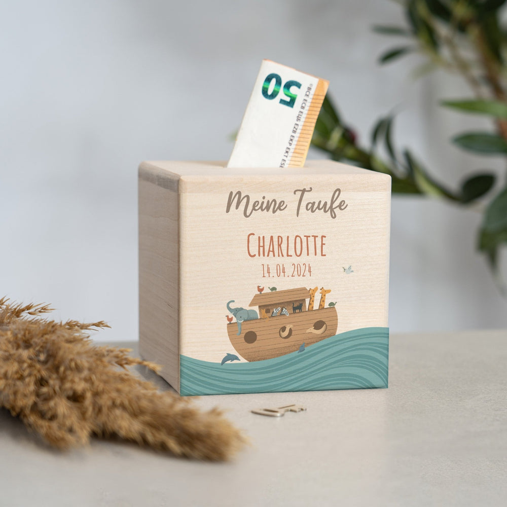 Spardose Personalisiert - Arche Taufe - Muckelmeister