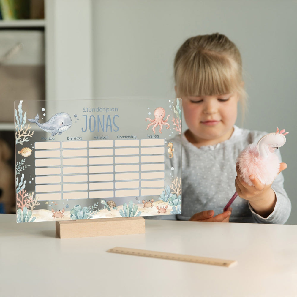 Stundenplan abwischbar personalisiert - 