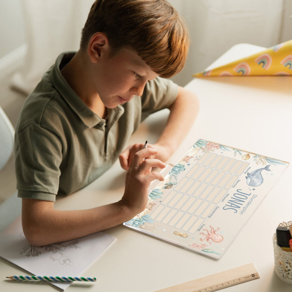 Stundenplan abwischbar personalisiert - 