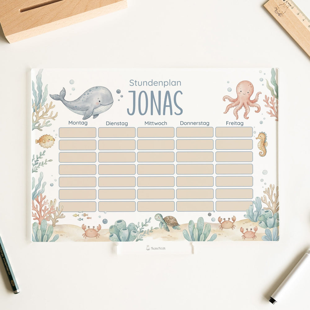 Stundenplan abwischbar personalisiert - 