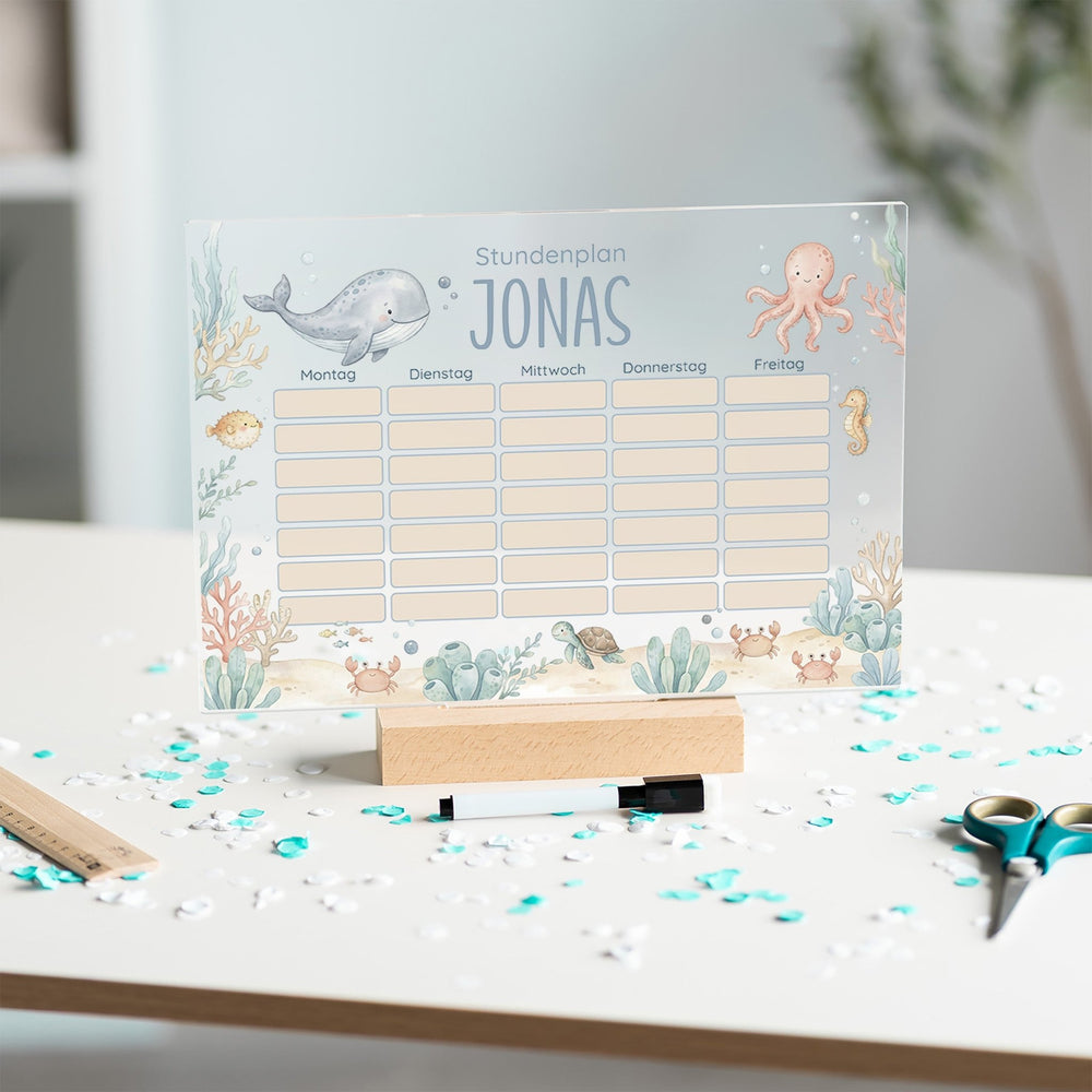 Stundenplan abwischbar personalisiert - 