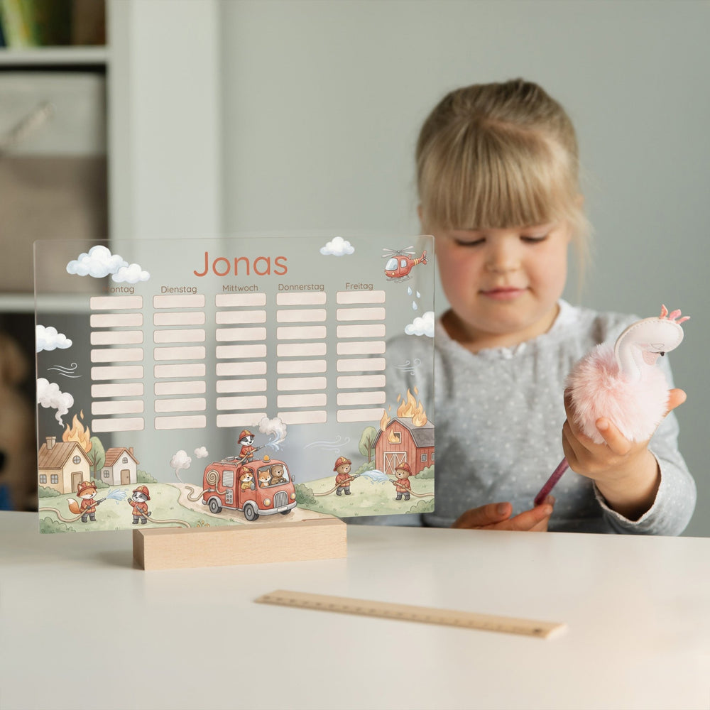 Stundenplan abwischbar personalisiert - 