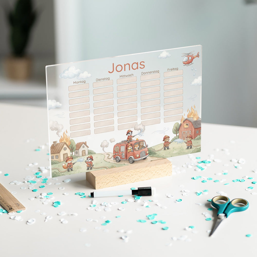 Stundenplan abwischbar personalisiert - 
