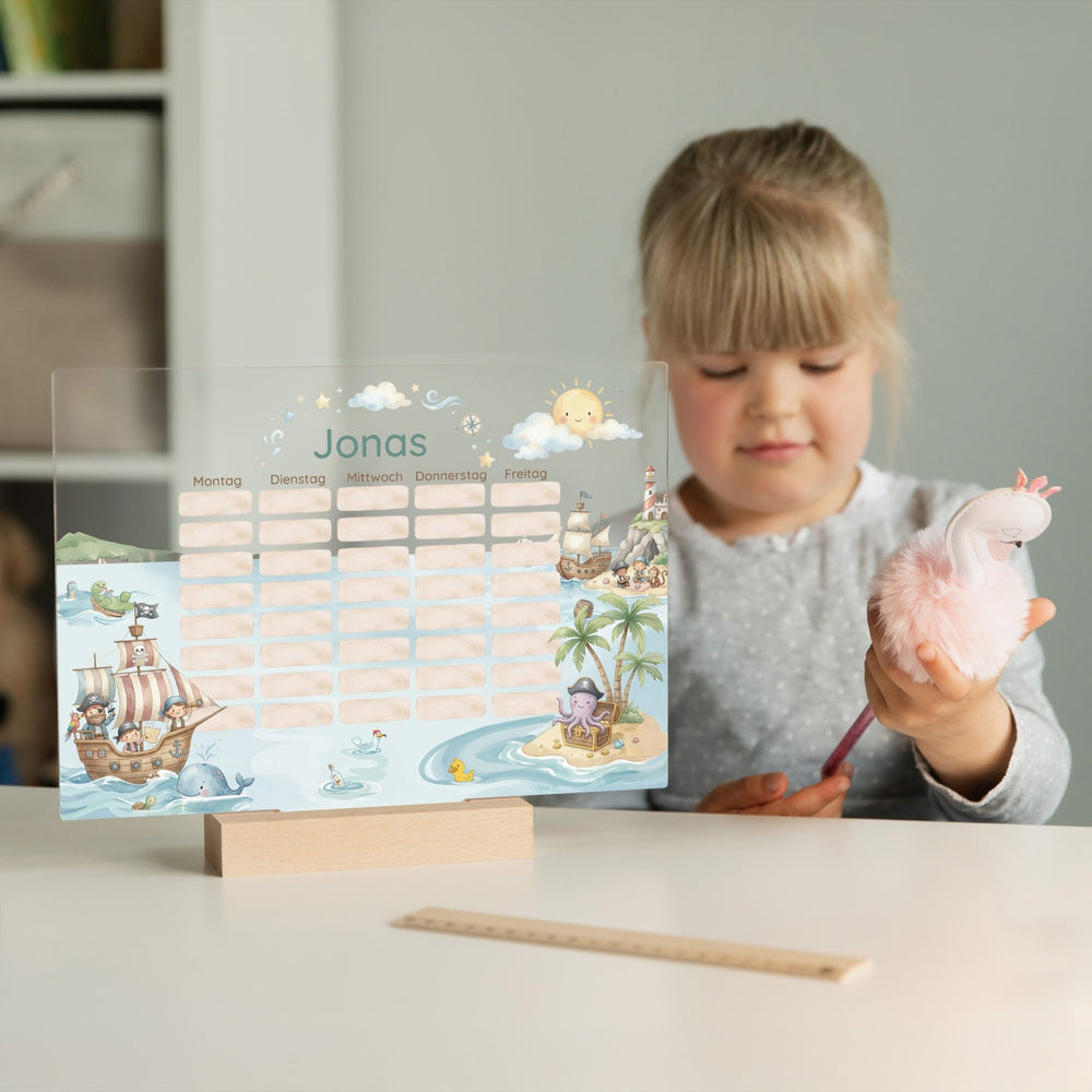 Stundenplan abwischbar personalisiert - 