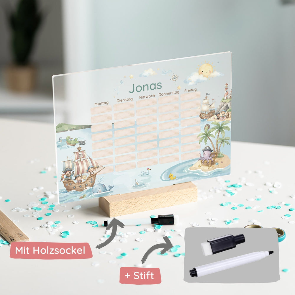 Stundenplan abwischbar personalisiert - 