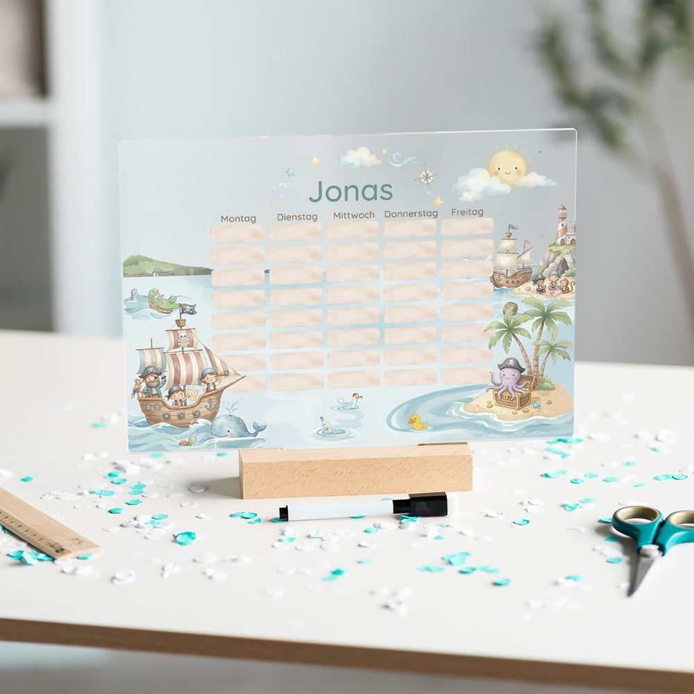 Stundenplan abwischbar personalisiert - 
