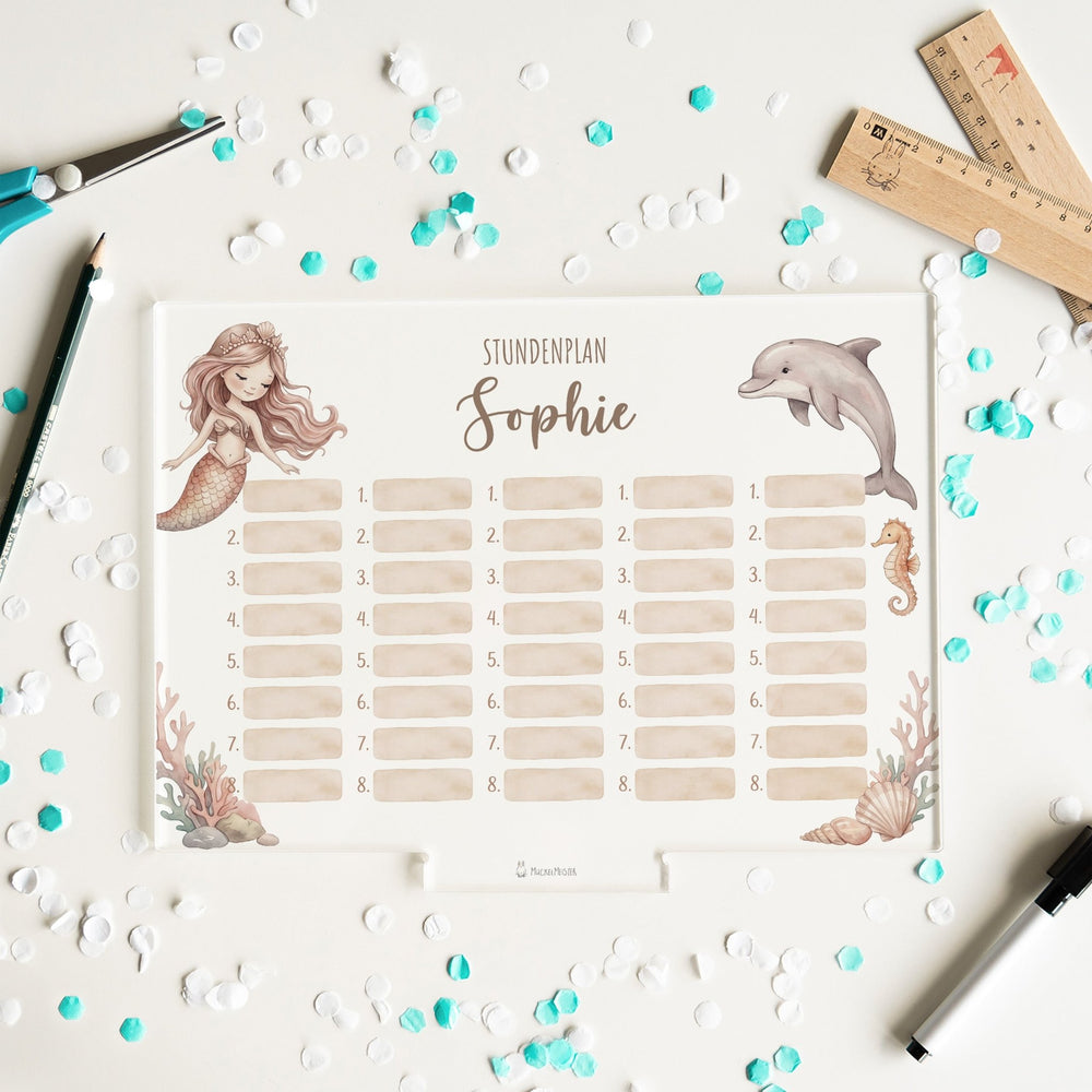 Stundenplan abwischbar personalisiert - 