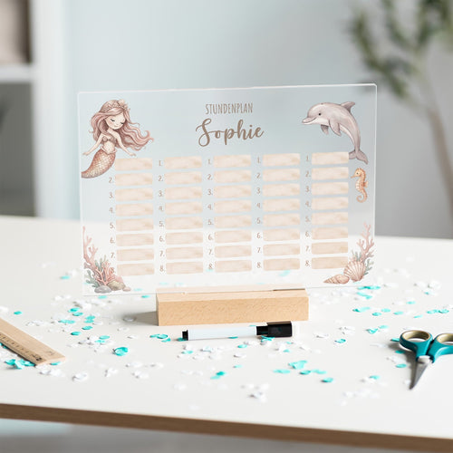 Stundenplan abwischbar personalisiert -  