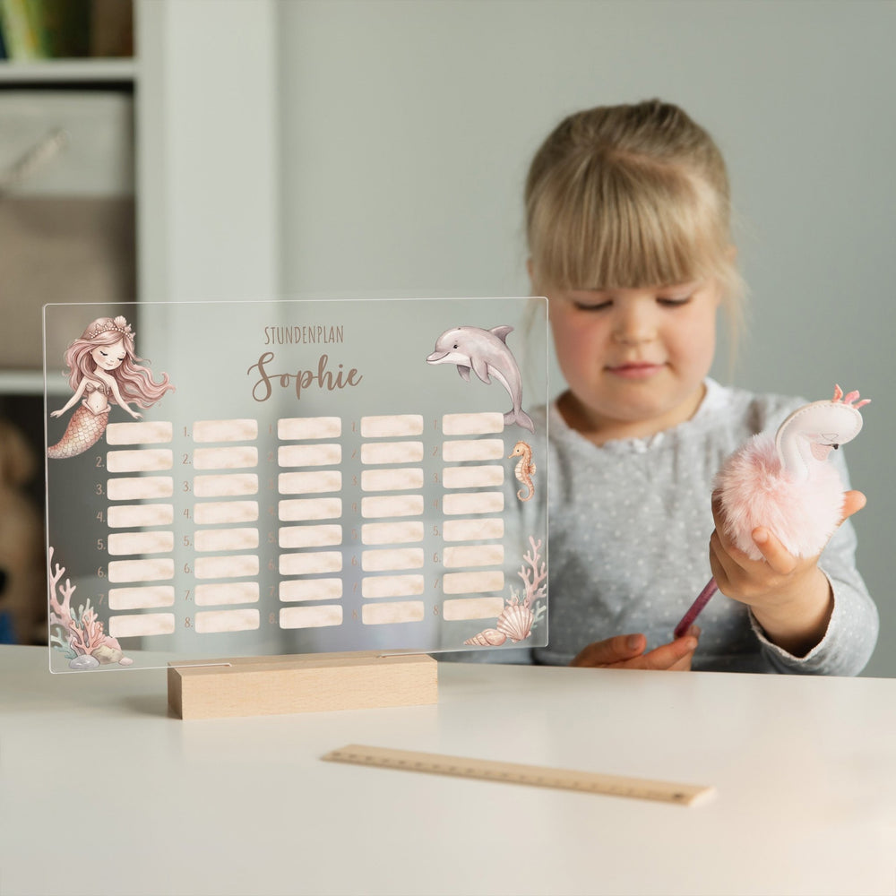 Stundenplan abwischbar personalisiert - 