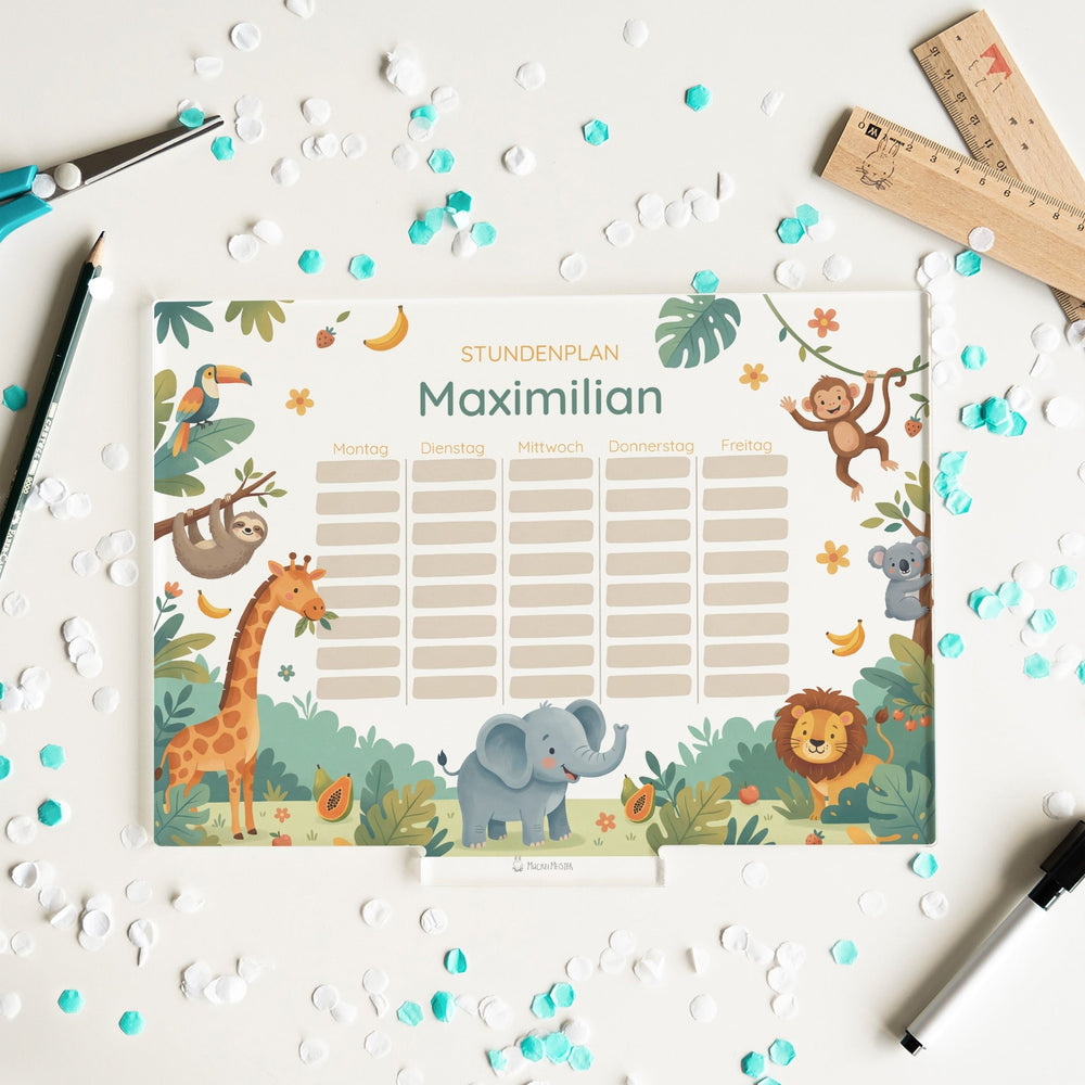 Stundenplan abwischbar personalisiert - 