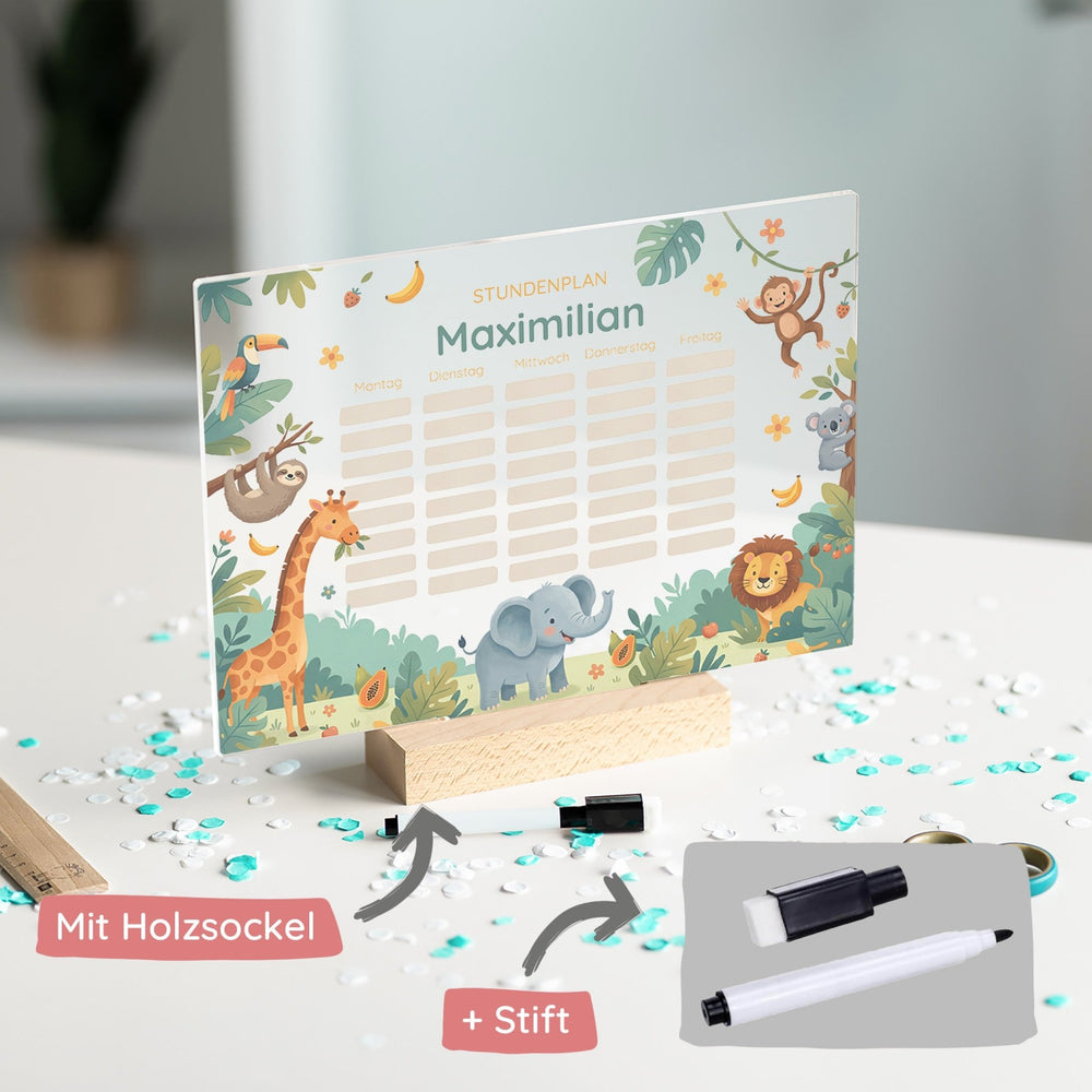 Stundenplan abwischbar personalisiert - 