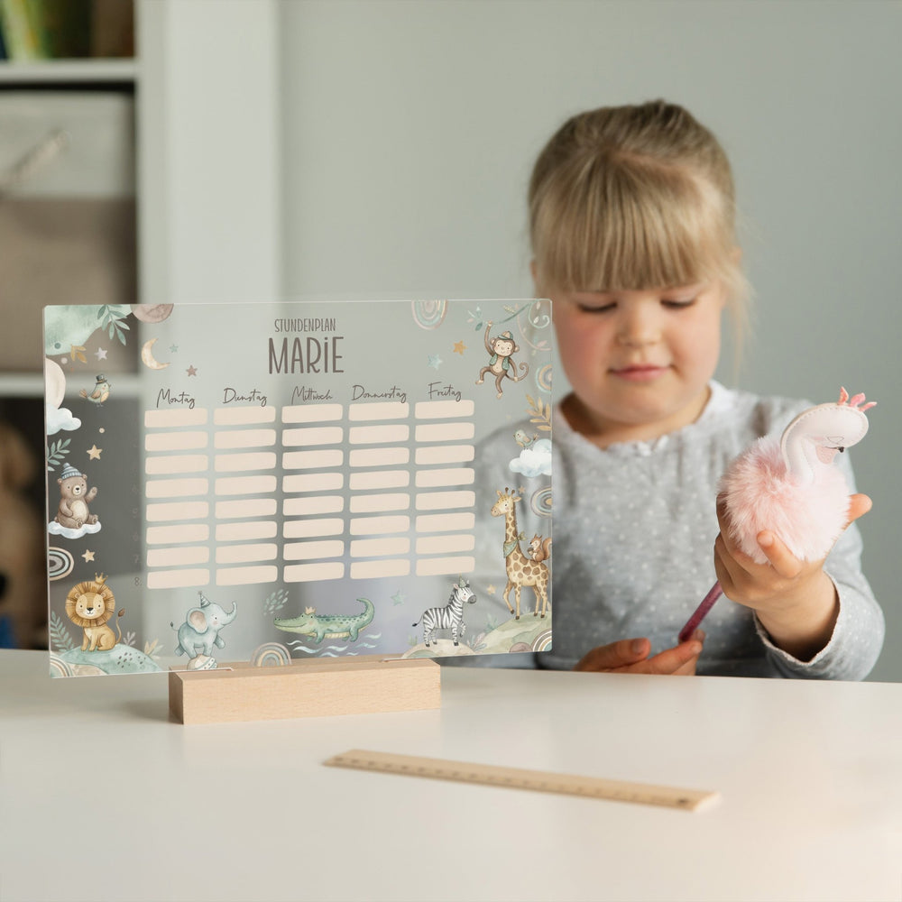 Stundenplan abwischbar personalisiert - 