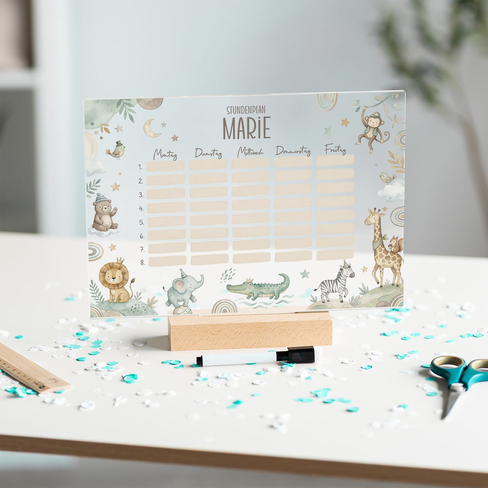 Stundenplan abwischbar personalisiert - 