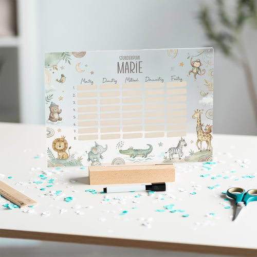 Stundenplan abwischbar personalisiert -  