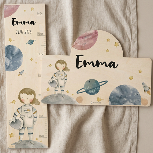 Personalisierte Messlatte + Garderobe - 