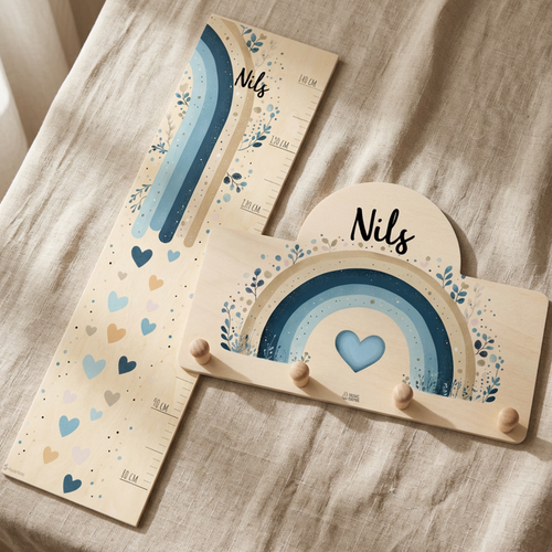 Personalisierte Messlatte + Garderobe 