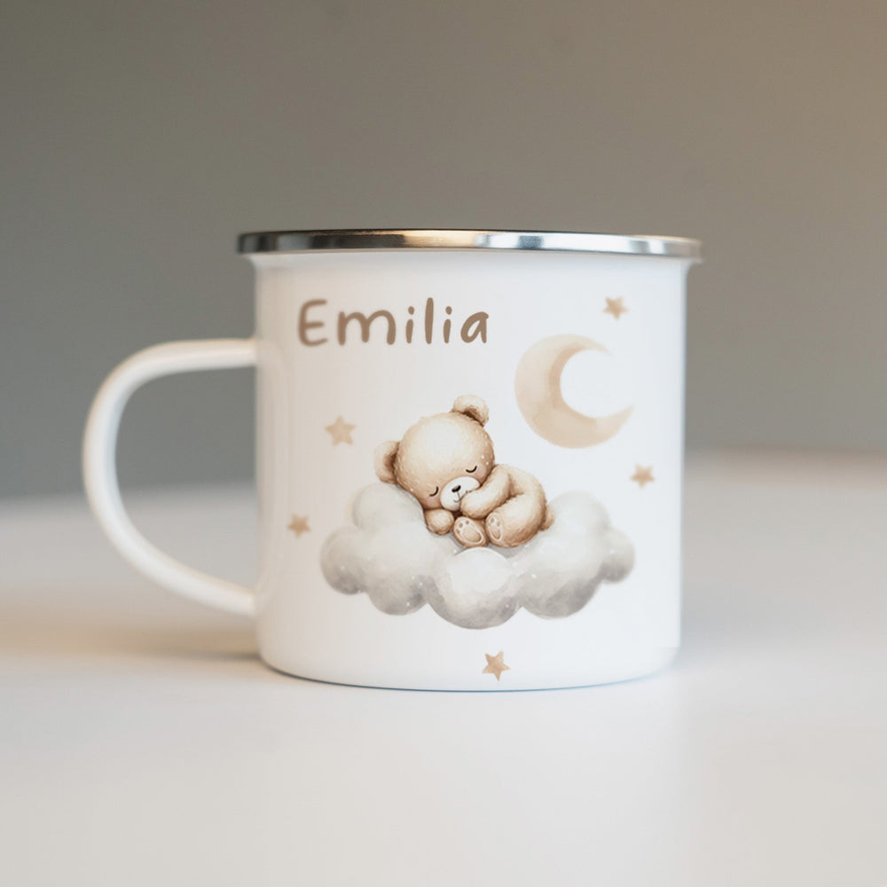Personalisierte Emallie Tasse - Bärchen - Muckelmeister