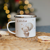 Personalisierte Emallie Tasse - "Heißluftballon" - Muckelmeister