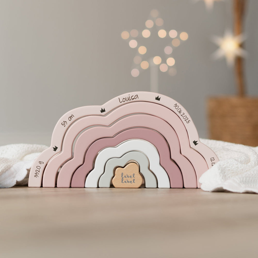 Stapel-Regenbogen Wolke Rosa