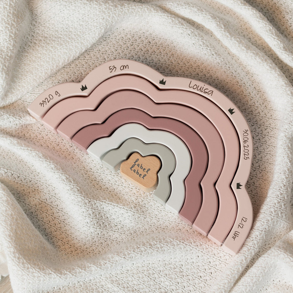 Stapel-Regenbogen Wolke Rosa