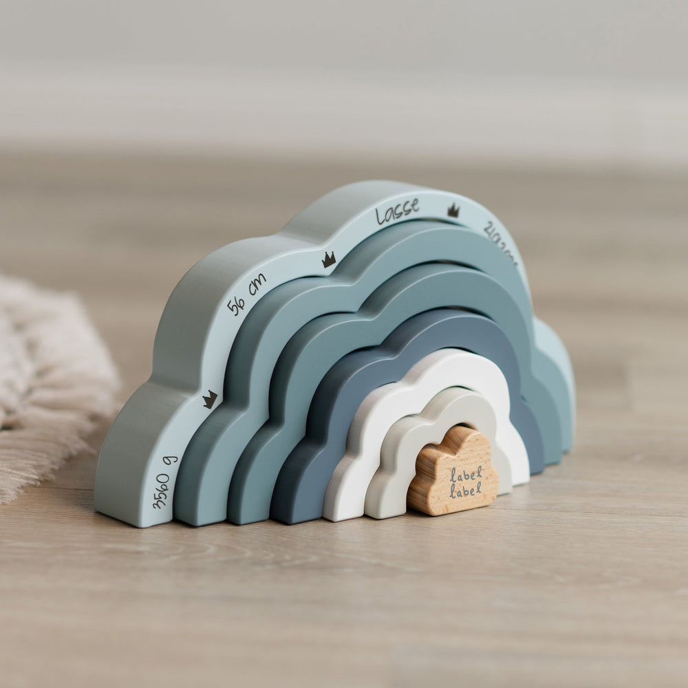 Stapel-Regenbogen Wolke Blau