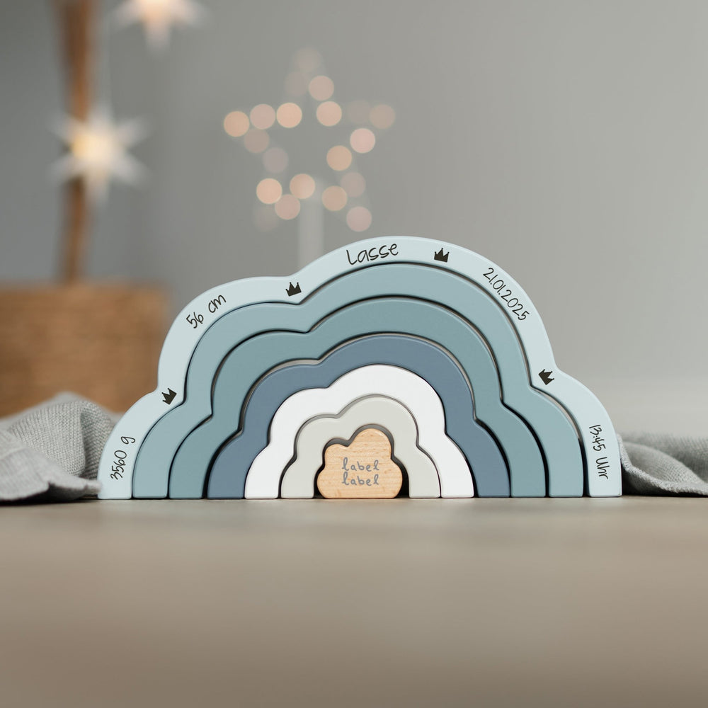 Stapel-Regenbogen Wolke Blau