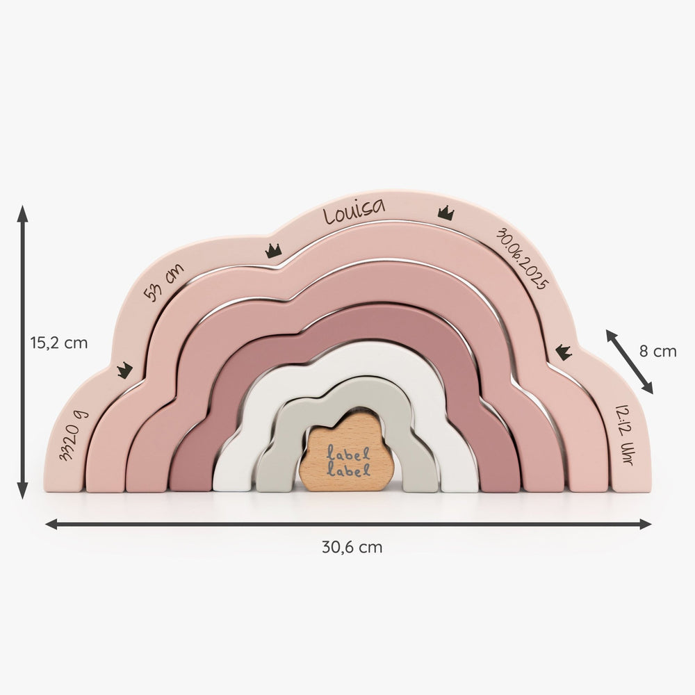 Stapel-Regenbogen Wolke Rosa